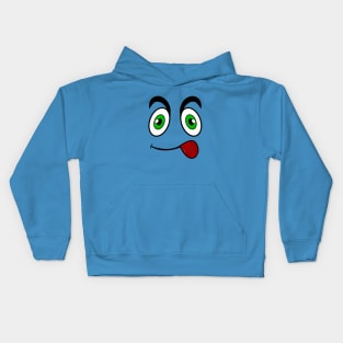 Cheeky Funny Face Cartoon Emoji Kids Hoodie